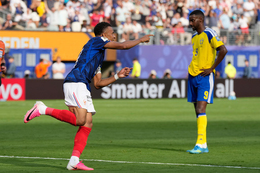 France forward Kylian Mbappé scores his 17th World Cup goal, a record 9th in the knockout round
