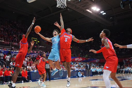 Boopie Miller posts double-double as SMU beats No. 12 North Carolina 97-83 in its ACC opener