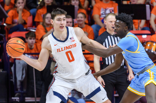Jake Davis, Keaton Wagler power No. 20 Illinois to a 90-55 win over Southern