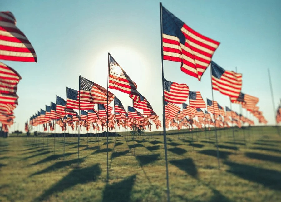 Flags placed at Buffalo Chip’s Freedom Field