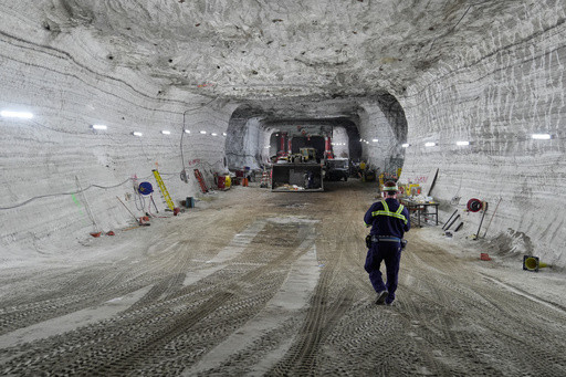 Beneath Lake Erie, a vast salt mine works overtime to meet winter road demands