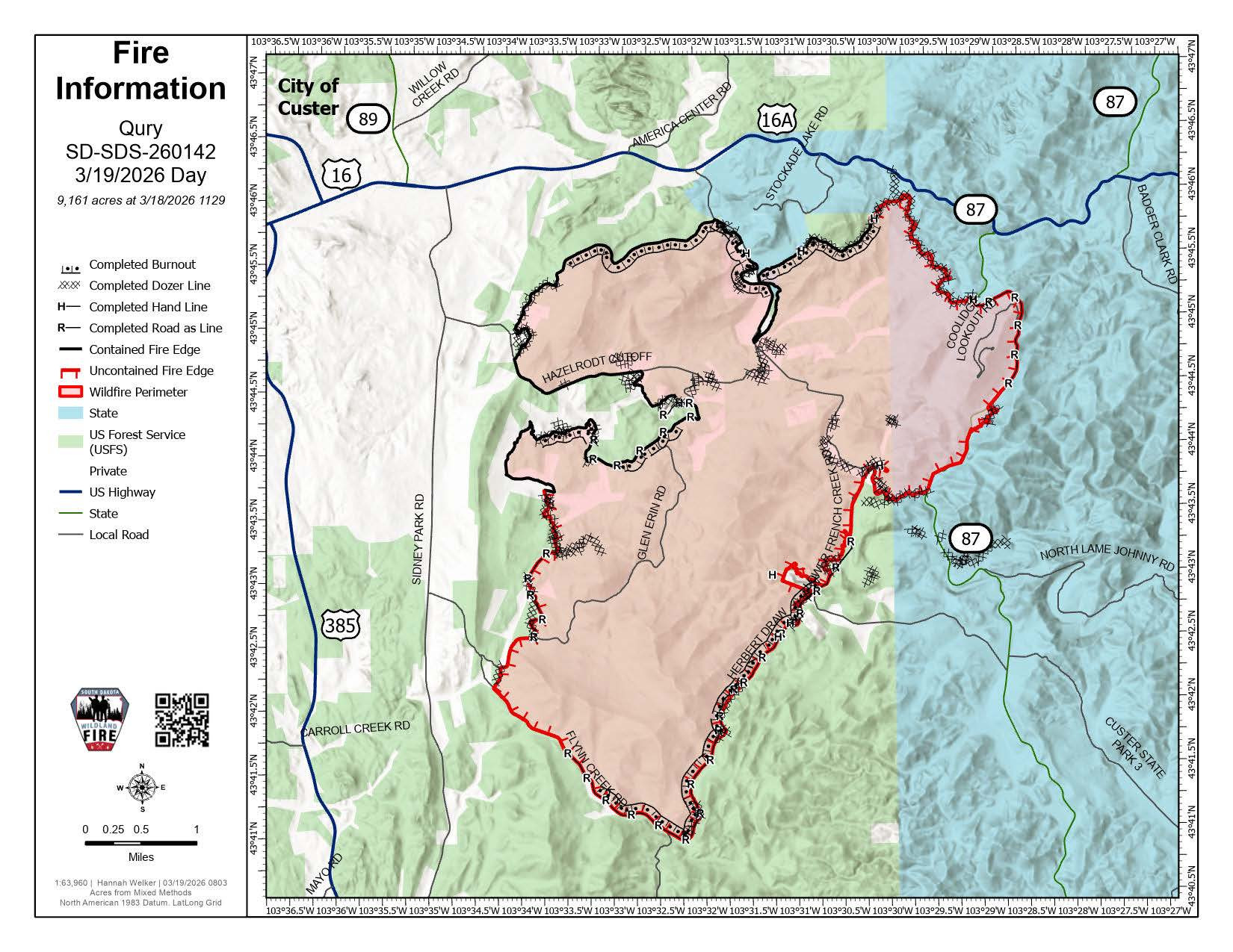 Crews Hold Containment Lines in Custer as Critical Fire Weather Returns