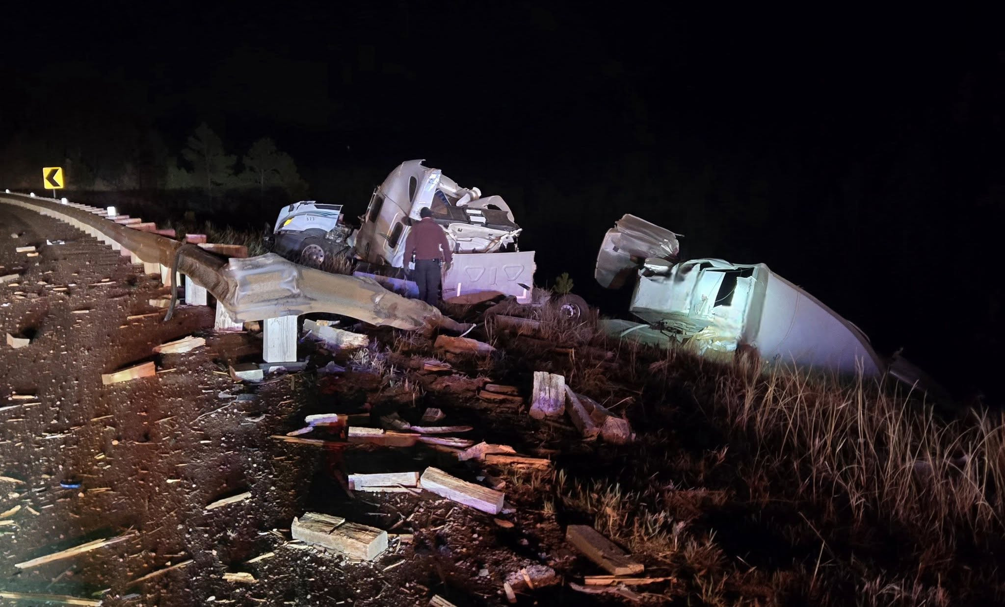 Semi Crash Disrupts Traffic South of Rapid City on Highway 16