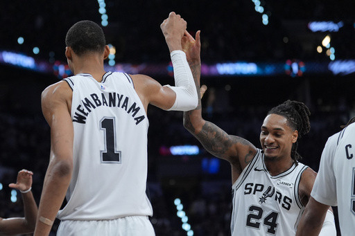 Wembanyama’s double-double powers Spurs past Trail Blazers and into Western Conference semifinals