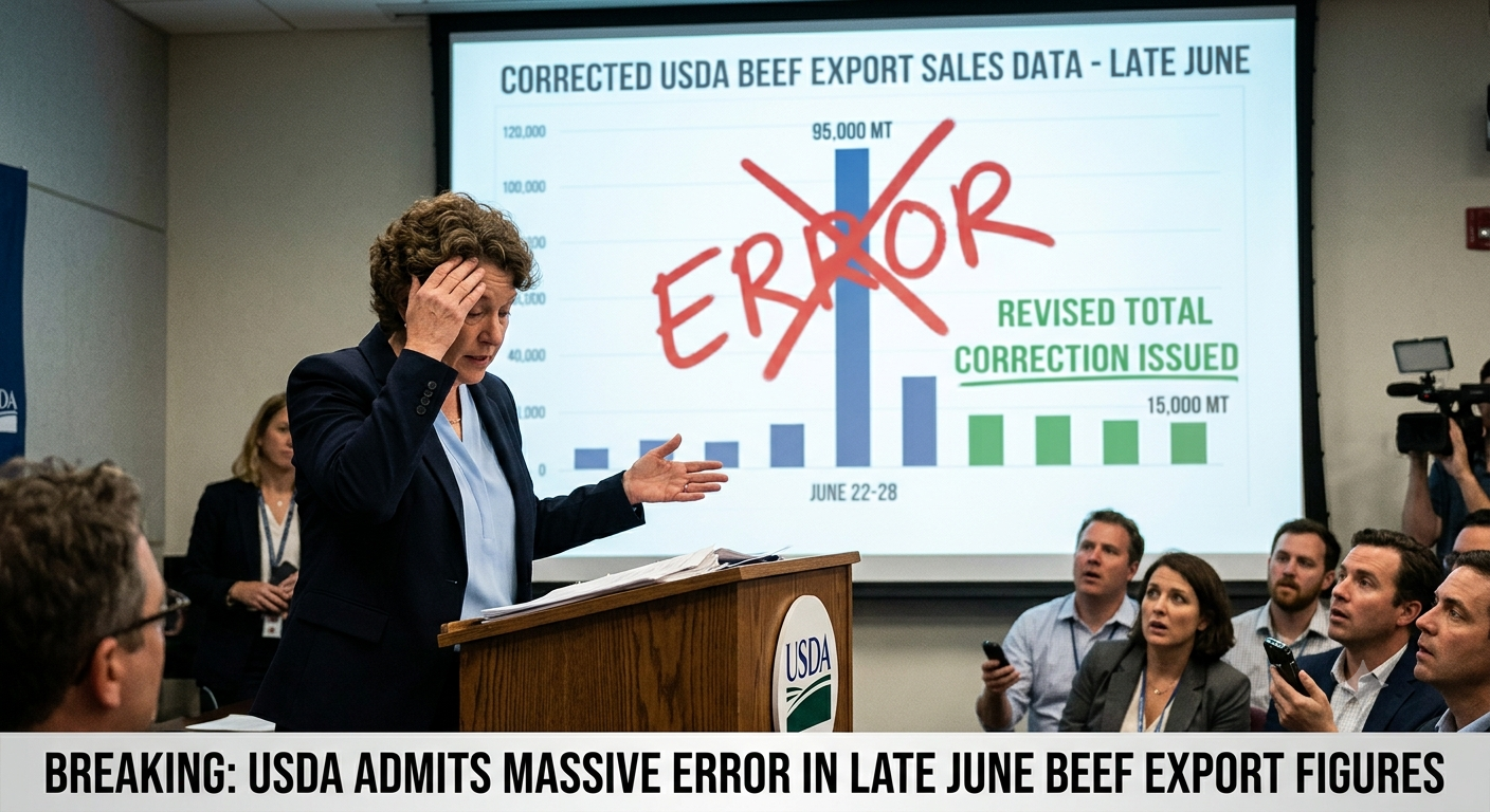 Data Crisis in Ag Central: USDA Slashes Late-June Beef Export Sales by 90% After “Massive Error”