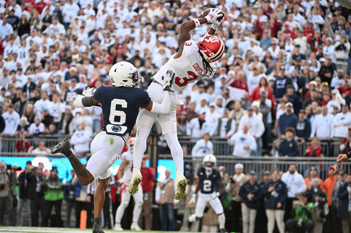 Omar Cooper Jr’s toe-tap TD keeps No. 2 Indiana’s undefeated season alive vs Penn State in 27-24 win