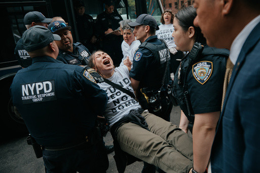 Dozens arrested as protesters demand Schumer and Gillibrand block sale of bombs to Israel